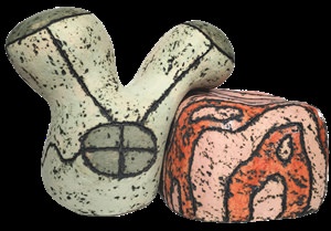 Due insieme-ceramic sculpture 34x19x23 - 2024